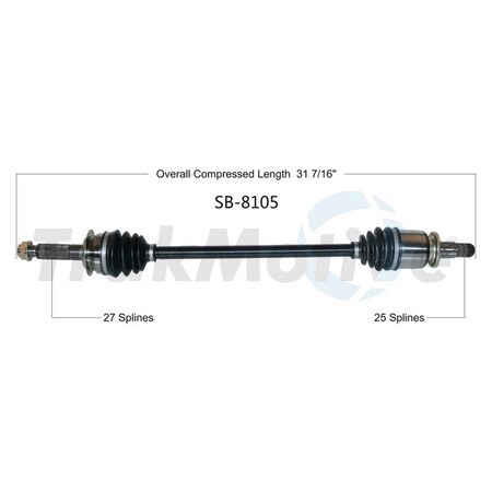 Surtrack Axle Cv Axle Shaft, Sb-8105 SB-8105
